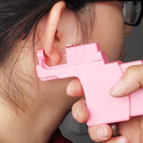 1/3pcs Pink Disposable Sterile Ear Piercing Unit Cartilage Tragus Helix Piercing Gun NO Pain Nose Ear Piercer Jewelry Tool