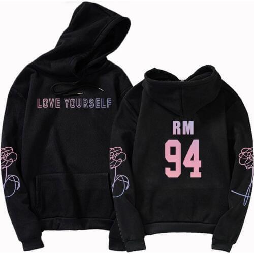Rap Monster Hoodies Kpop Bangtan Boys Unisex Korean Jimin V Jin Sweatshirt Love Yourself Women Bulletproof Boys Oversized Hoodie