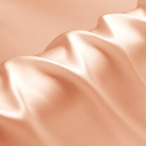 100% pure silk luxury mulberry charmeuse 16 19 22m/m 6A grade 45"( 114cm ) width solid peach color clothing bedding silk fabric