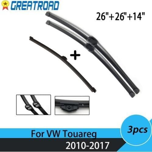 Wiper LHD RHD Front Wiper Blades For VW Touareg 2010- 2017 2016 2015 Windshield Windscreen Front Window 26"+26"+14"