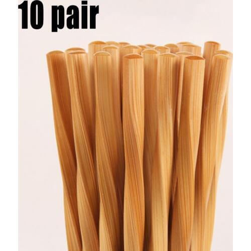 10pair Japanese Natural Wood Chopsticks Set Value Sushi Chinese Food Healthy Sticks Reusable Sushi Food Stick Gift Tableware