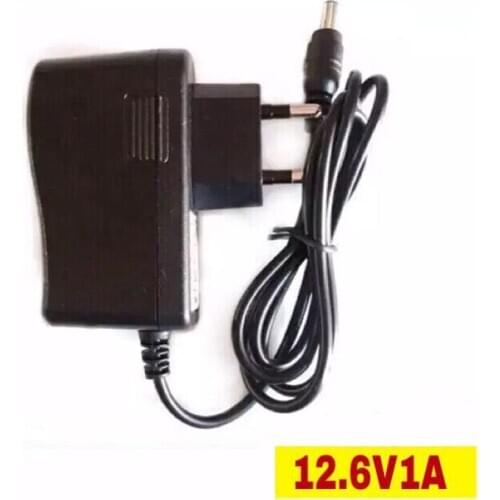 AC100-240V to DC 12.6V 1A Power Adapter Charger With LED light 5.5 x 2.1mm Interface Suitable for 3-string Lithium Battery Pack