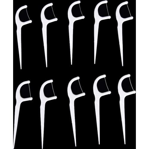 50Pcs/lot Dental Floss Teeth Stick Tooth Picks Interdental Brush Teeth Clean Dental Floss Stick Toothpick Flosser Oral Wholesale