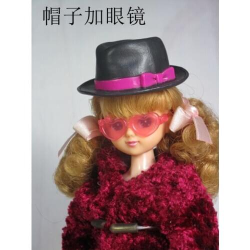 1/6 Fashion Shoes glasses hat For Blyth Dolls Fashion doll Shoes For 1/6 Licca Doll Mini Shoes For 1/6 Doll Accessories