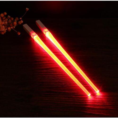 1 Pair Of LED Lightsaber Chopsticks Light Up Durable Lightweight Portable BPA Free And Food Safe Tableware