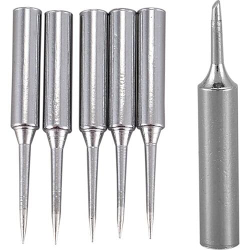 1Pcs 900M-T-1C Bevel Style Soldering Iron Solder Tip & 5Pcs 900M-T-LI 0.8Mm Point Diameter Soldering Solder Iron Tips