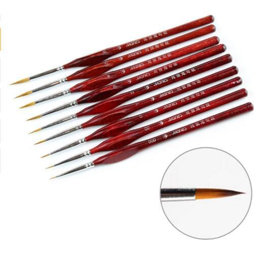1 Piece Paint Brush Miniature Detail Fine liner Nail Art Drawing Brushes Wolf Half Paint Brushes for Acrylic Painting Supplies