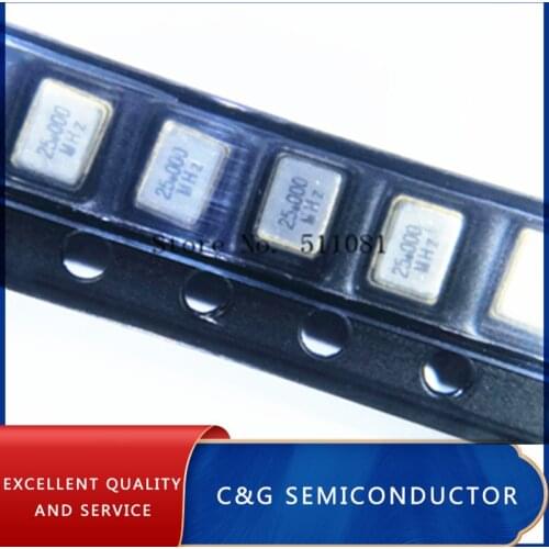 10PCS 25MHz 25.000MHz 3.2x2.5 3225 passive SMD quartz crystal oscillator