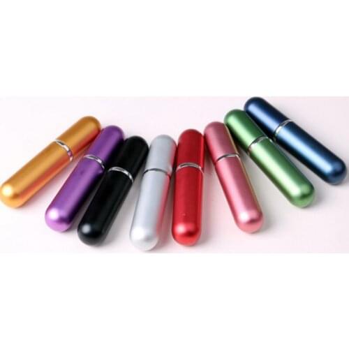 100pcs 5ml Refillable Portable Mini Perfume Spray Bottle Traveler Aluminum Atomizer Empty Vial new