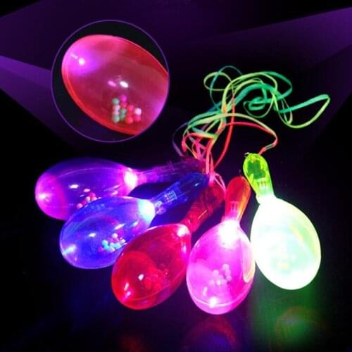 12pcs LED Luminous Shaking Flashing Maraca Bar KTV Concert Party Stage Performance Cheering Props Birthday Toy Gift Children
