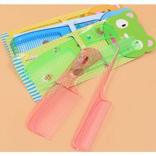 2Pcs/Set Brush Comb Cute Boy Girl Kids Gentle Soft Hair Brush Comb Set Newborn Babies Plastic Anti-static Cartoon Comb Sets