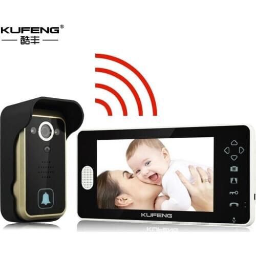 2018 KUFENG Wireless Visual Video DoorPhone System Tamper alarm Night-Vision Automatical Pictures Save
