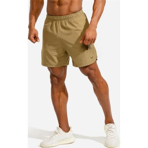 2021 Men Fitness Bodybuilding Shorts Man Summer Workout Male Breathable Quick Dry Sportswear Jogger Beach Short Pants
