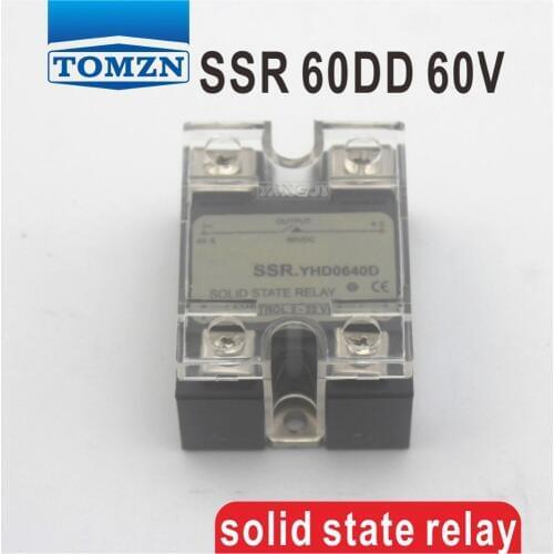 60DD SSR Control voltage 3~32VDC output 5~60VDC DC single phase DC solid state relay