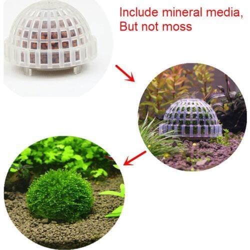 Hot Sale Fish Tank Moss Ball With Filter Media Water Plant Moss Carrier House Used for Aquarium DIY Plant Decoration 5x3.6cm