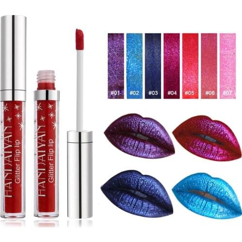 Handaiyan Lip Gloss 7-Pack Non-Stick Cup Moisturizing Lip Gloss Lipstick Gift Box Foreign Trade Cosmetics