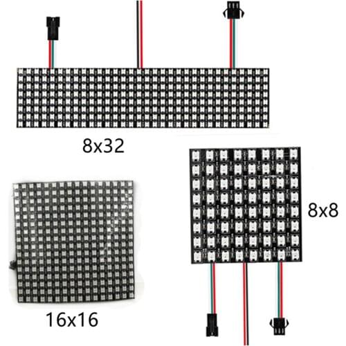 8x8 16x16 8x32 SK6812 WS2812B Individually Addressable Digital Flexible LED Panel Pixels Screen GyverLamp