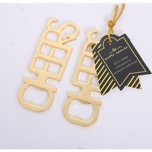 Creative Cheers Metal Beer Bottle Opener Personalized Favors and Gifts for Party Supplies Wedding