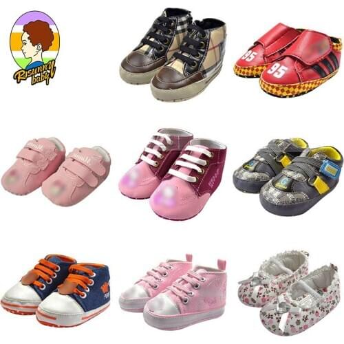 Risunnybaby New Baby Sneakers Sports Shoes For 0-18month First Walkers Shoes Infant Toddler Soft Sole Anti-Slip Baby Shoes