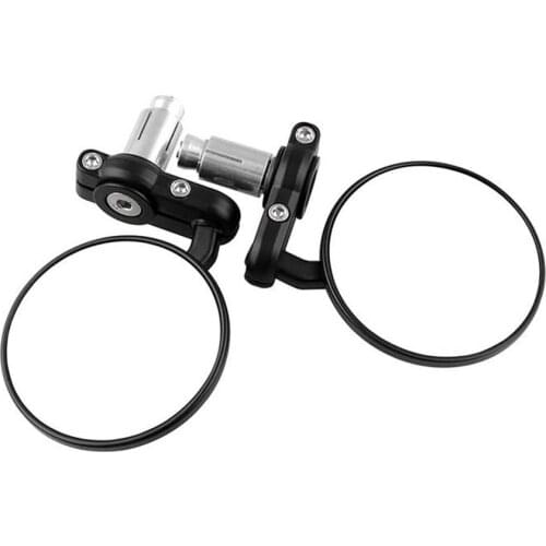 Mb-Mr010-Bk Round Motorcycle Mirror Motorbike Handlebar End Rearview Moto Hand Bar Universal Handle Bar Side Mirror