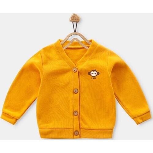 Infant Jacket Autumn Winter Baby Boys Girls Knitted Clothes Tops Candy Color 1-6Y Children Sweater Thick Kids Warm Coat