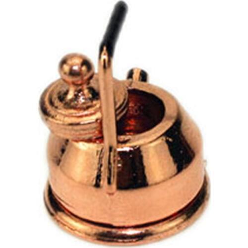 New arrival 1/12 Dollhouse Miniature Accessories Mini Metal Kettle Simulation Teapot Model Toys for Doll House Decoration