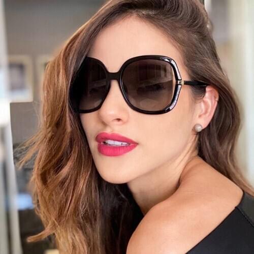 Vintage Oversized oval Women Gradient Sunglasses Female 2020 Luxury Brand Designer Vintage Glasses for Woman Oculos De Sol