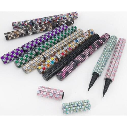 Wholesale Self-adhesive Eyeliner Rhinestones Diamond Black Color Eyeliner Bo Booming Makeup Tool