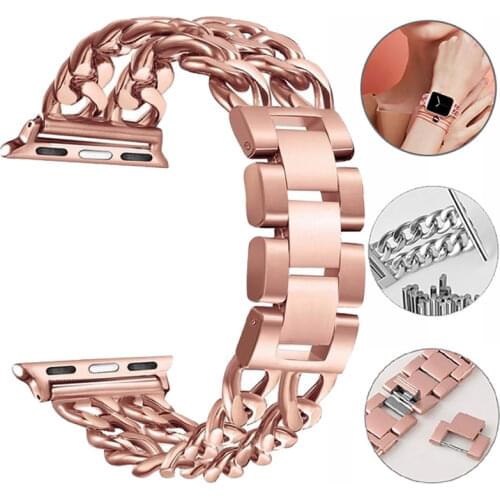 Stainless Steel Band For Apple Watch Series 5 4 3 2 Band 38mm 42mm 40mm 44mm strap wristband Metal Band for iWatch 5 4 3 2