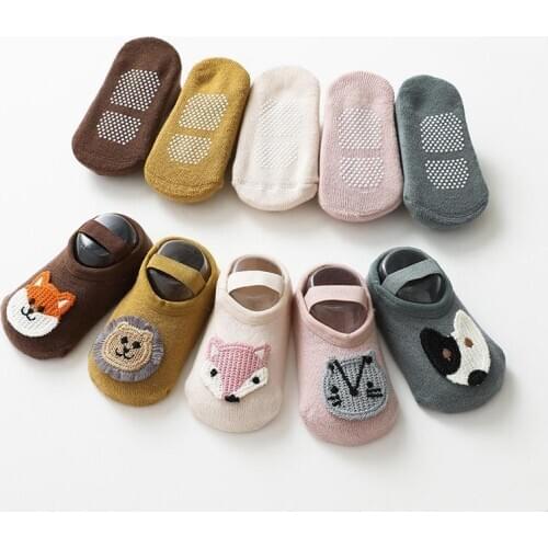 Spring Autumn Soft Cotton Baby Girls Socks Newborn Cartoon Animal Baby Socks Infant Baby Boy Socks Anti Slip Floor Sock