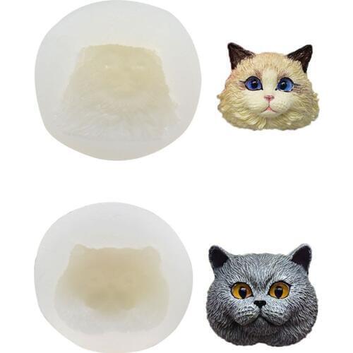 Puppies Cat Style Silicone Fondant Molds Cute Shorthair Cat Shape Cake Mold Diy 3d Soap Mould Candy Chocolate Mould