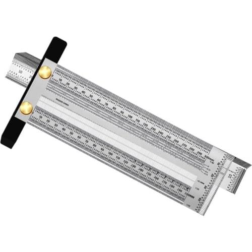 Line Scribe Ruler Woodworking 90 Degree Square Carpenter Measuring Tool Convenient Stainless Steel Wooden Working Protractors