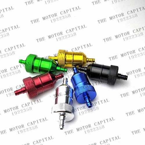 High quality Universal Anodized alloy Oil Filters Motorcycle Dirt Bike ATV Quad Inline Oil Gas Fuel Filter