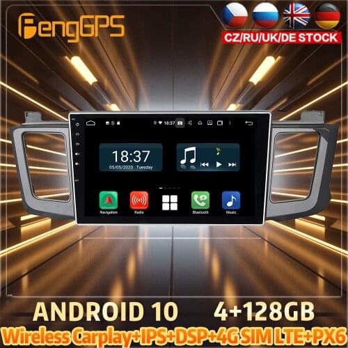 128G Android10 PX6 DSP For TOYOTA RAV4 2012 - 2015 Car DVD GPS Navigation Auto Radio Stereo Video Multifunction CarPlay HeadUnit