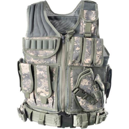 2018 Outdoor Police Tactical Vest Camouflage Military Body Armor Sports Wear Hunting Vest Army Swat Molle Vests New Arrival