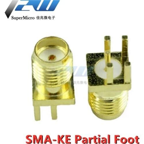 5pcs SMA Female SMA-KE PCB Mount Through Straight Plug Solder Adapter Connector Coaxial Antenna Cable Cable Adapter