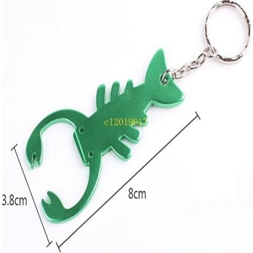 500pcs/lot Bottle Opener Creative Home Essential Kitchen Tools Lobster shaped Cute Beer Wine Bottle Opener with Keychain Ring#24