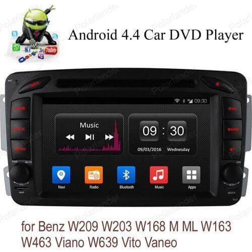 Android4.4 7 inch Car DVD wifi 3G BT GPS DAB+ DTV radio for Benz W209 W203 W168 M ML W163 W463 Viano W639 Vito Vaneo