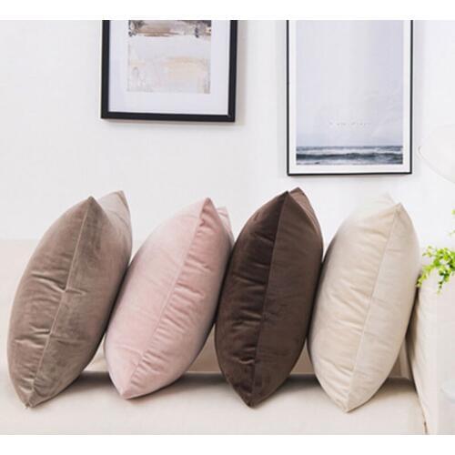 Luxury 50*50cm Velvet Cushion Cover Pillow Cover Pillowcase Green Yellow Pink Blue White Gray Home Decorative Sofa Throw Pillows