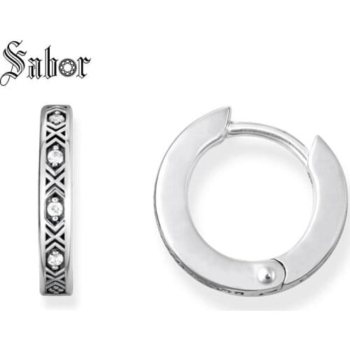 Creole Hinged Hoop Earrings Asian Ornament 2020 New Hot Fashion Jewelry Ethnic silver color Gift For Women thomas