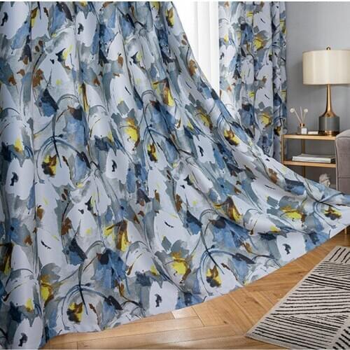 Floral Print Modern Simplicity Window Blackout Curtains Drapes Curtains For Living Room Kitchen Bedroom Home Decor Cortinas