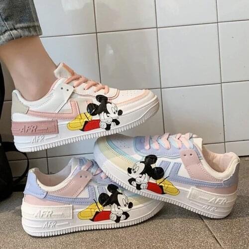 Disney children boys and girls cartoon Mickey non-slip casual shoes adult men and women sports shoes student running shoes