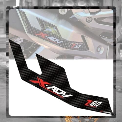 For HONDA X-ADV750 X-ADV XADV 750 XADV750 2017 2018 2019 Motorcycle 3D Carbon Fiber Exhaust Pipe Sticker Decal Protector