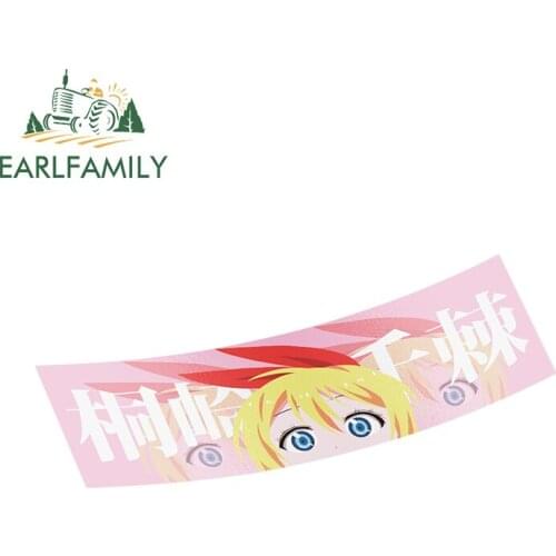 EARLFAMILY 13cm x 5.8cm for Kirisaki Chitoge Slap Car Stickers Funny Campervan Decal Motorcycle Graffiti Vinyl Waterproof Decor