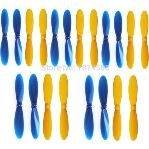 20PCS Hubsan X4 H107 H107L H107C H107D H108C U941A V252 U816A FY310B CW CCW Blue with yellow Propellers RC Quadcopter Parts