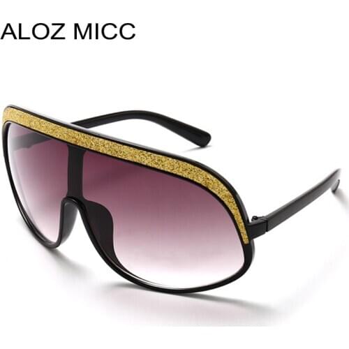 Fashion Oversized One Piece Sunglasses Men Women Luxury Personality Gold Side Sun Glasses Female Shades Goggle UV400 C9