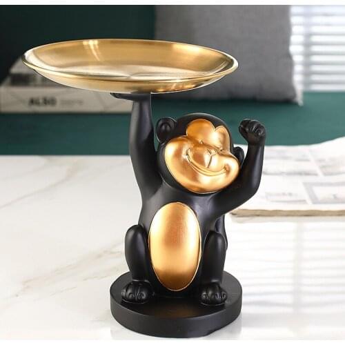 Nordic light luxury monkey tray home accessories living room decoration ornaments entrance key coffee table storage furnishings