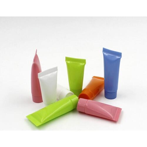 Free shipping 50pcs x 10g/ml PP Cosmetic Hose Tube Cream Lotion Shampoo Containers Emulsion Handcream Facial Cleanser Soft Tubes