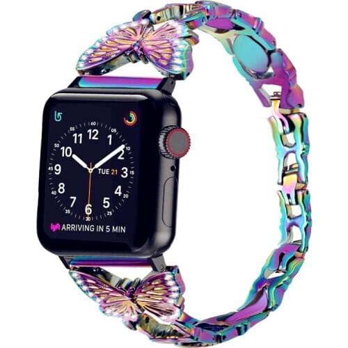 For apple watch 3 4 5 band 40mm 38mm womens Girls bracelet for iwatch correa 44mm 42mm bling pulseira smart watchband strap