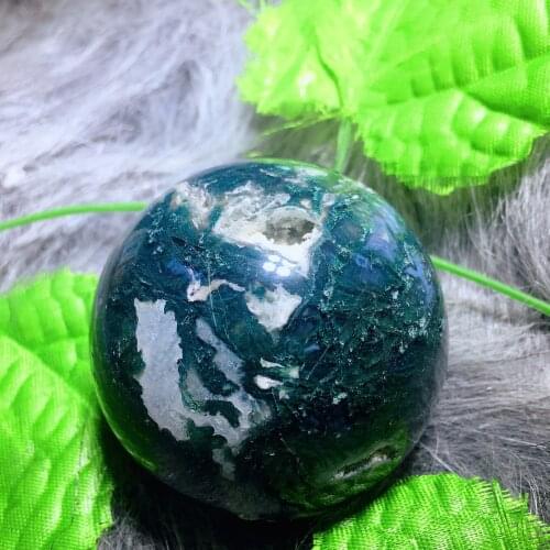 Moss agate sphere 2066